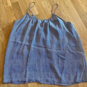 Plaid Navy and white Tucker Camisole size P